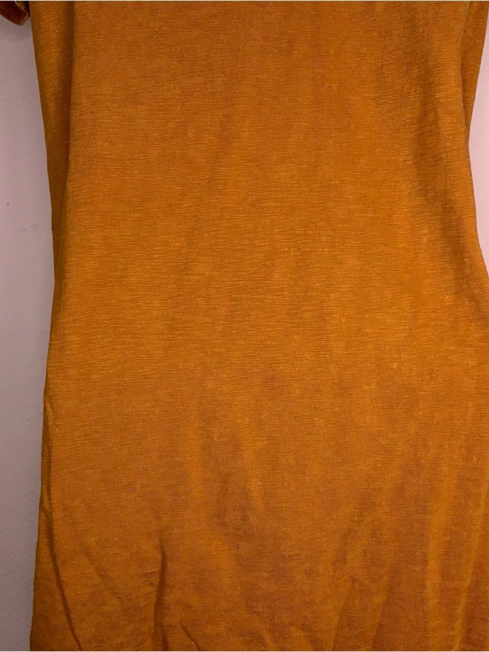 XS Universal Thread Mustard Yellow Dress Vneck Short Sleeve Cotton Stretch